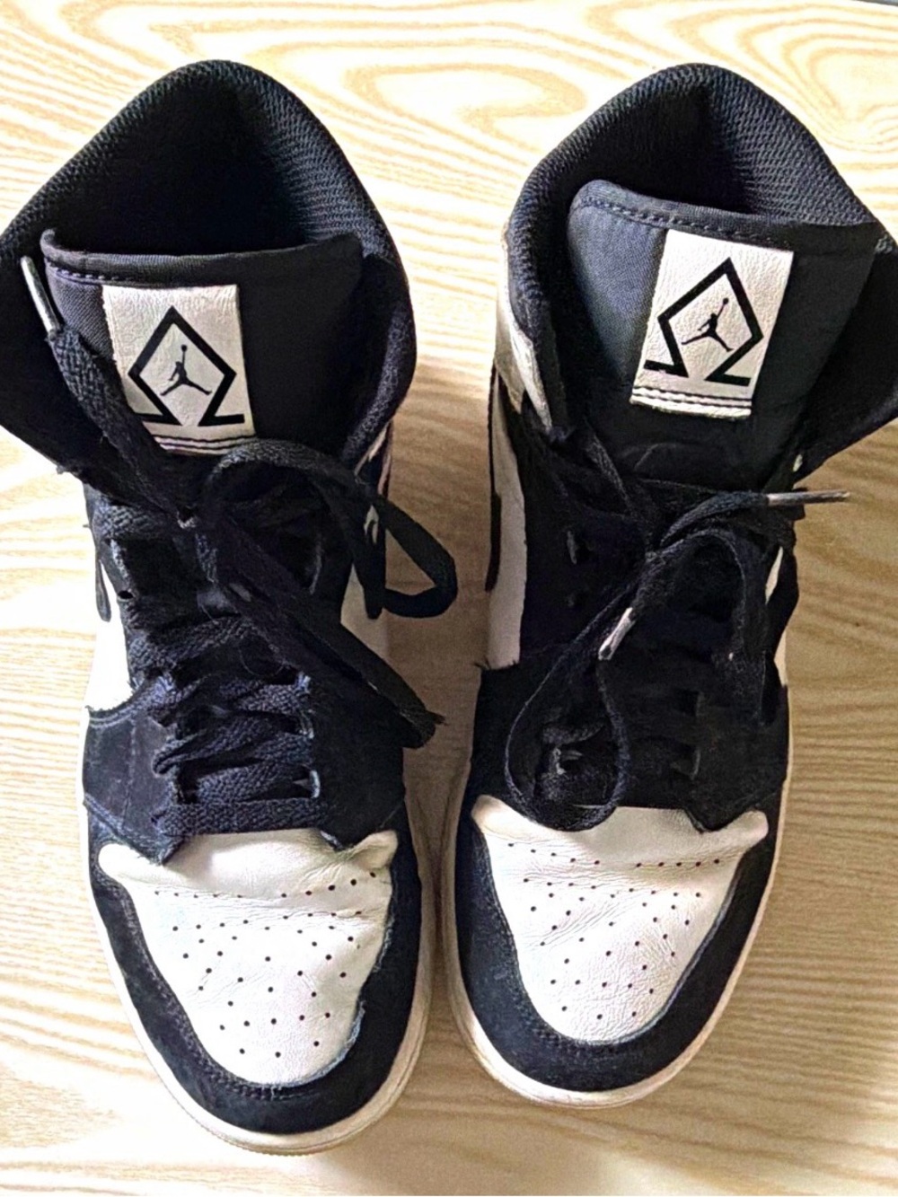 Jordan Men’s Black & White High-Top Sneakers
